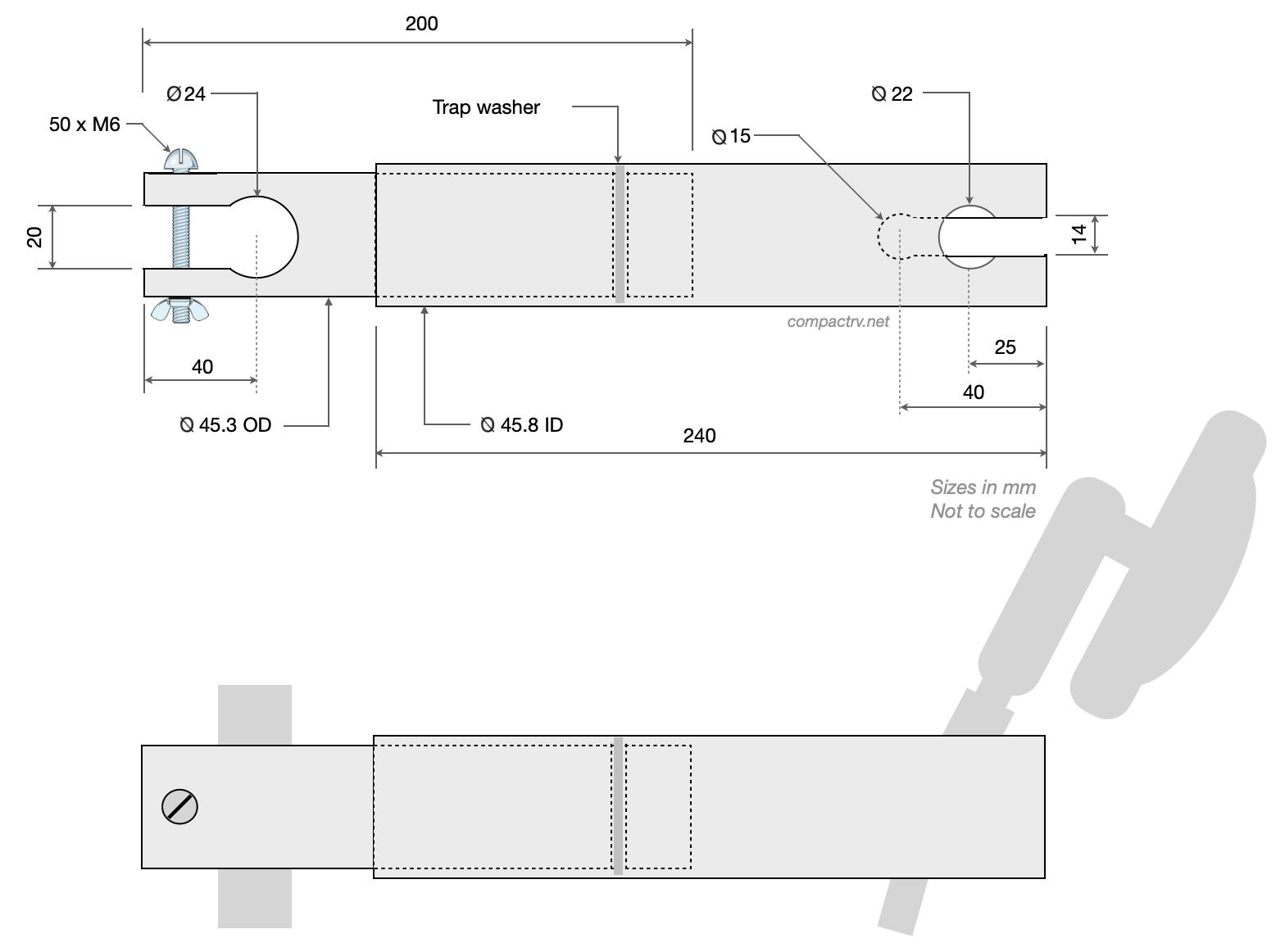 Drawing of v2 extension