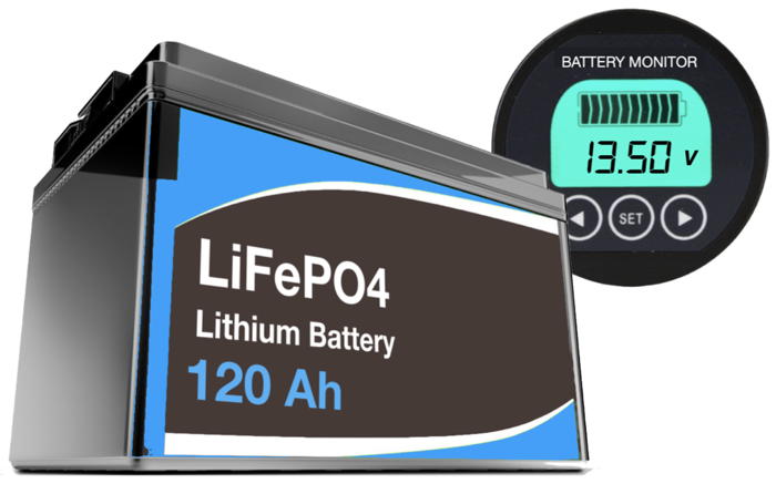 Lithium battery and monitor