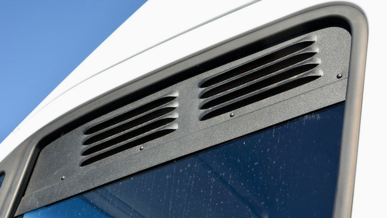 Campervan vent fitted in window