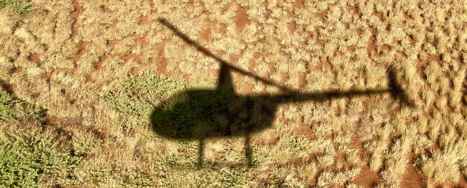 Shadow of helicopter