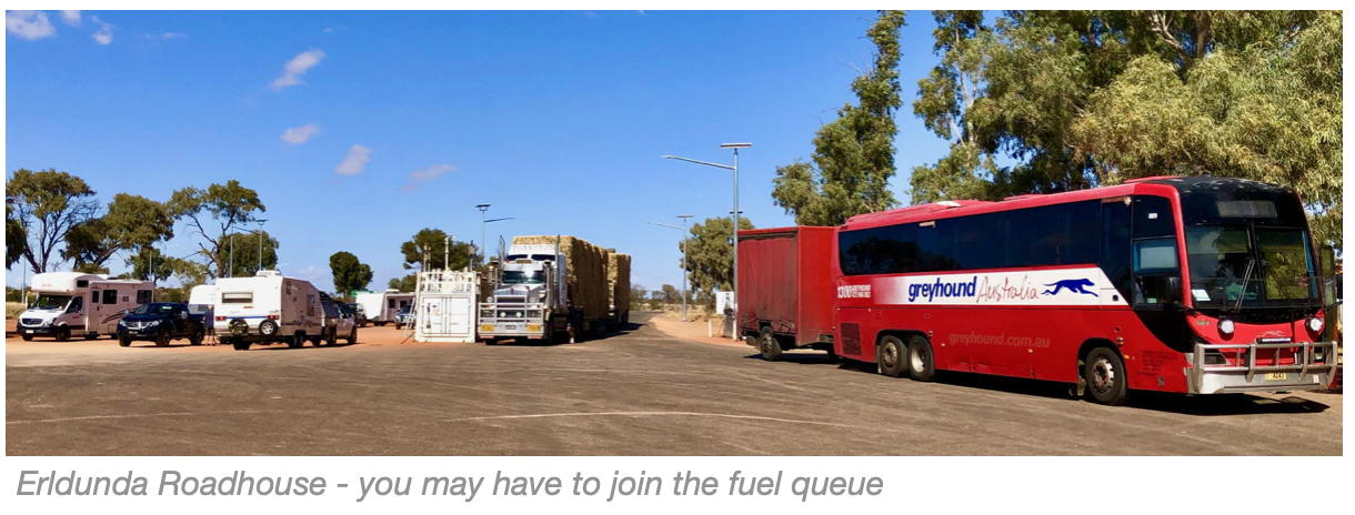 Fuel queue at Erldunda Roadhouse