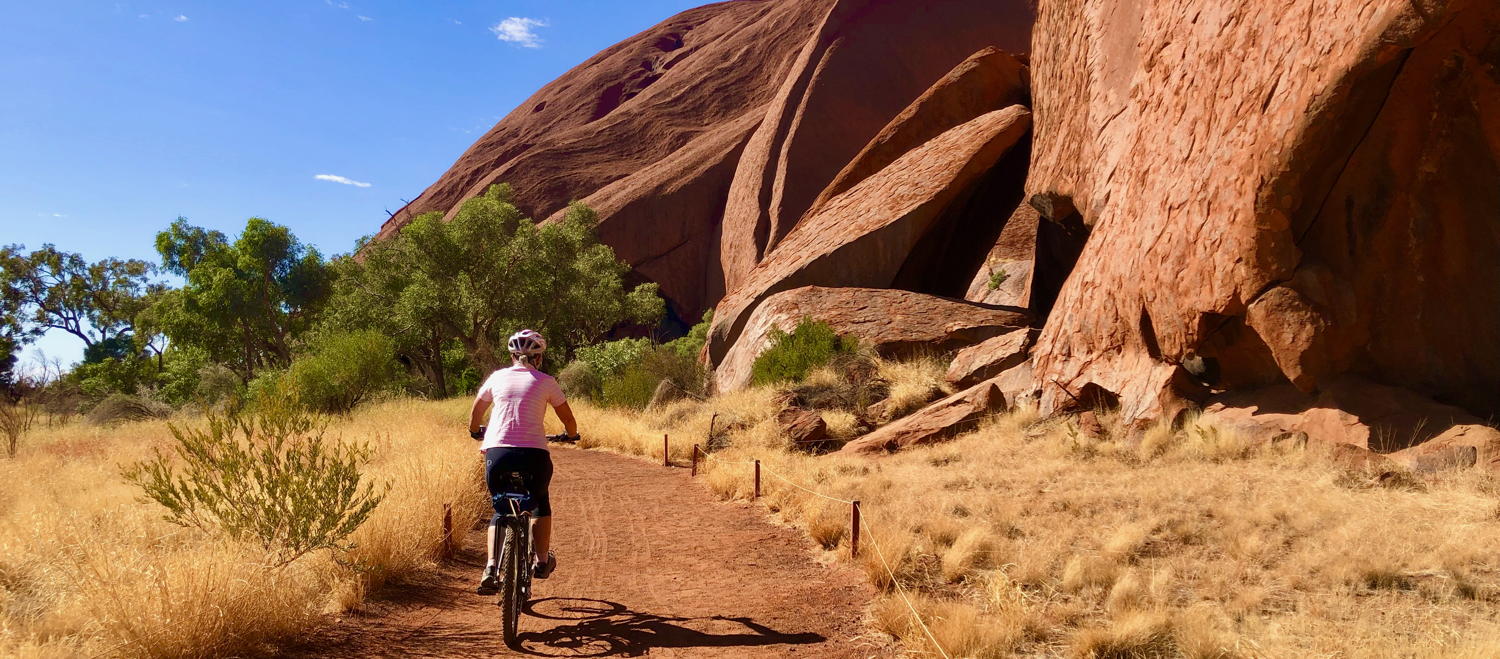 Cycling around Uluru