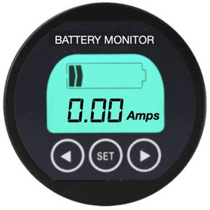 Battery monitor displaying zero amps