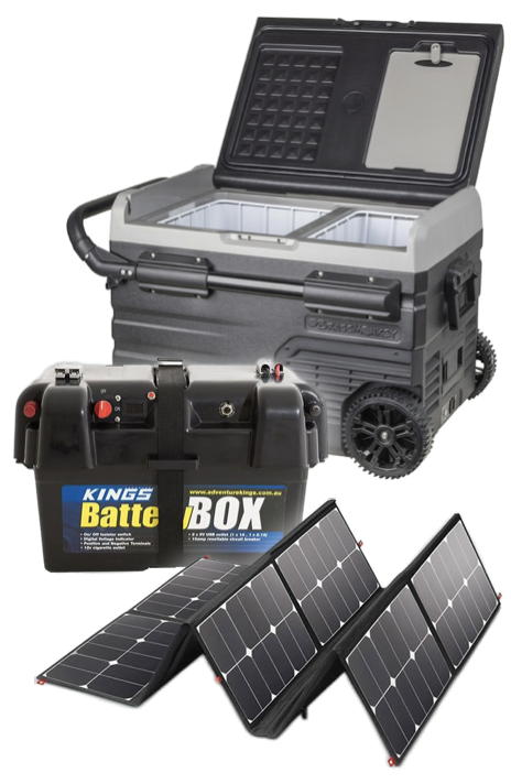 Fridge battery and solar panel
