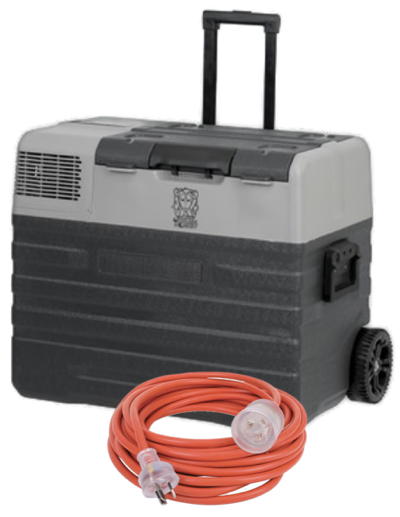 Portable fridge with extension lead