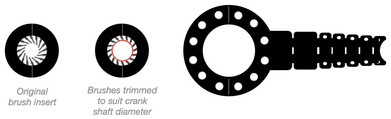 Pedal magnetic disc an brushes 