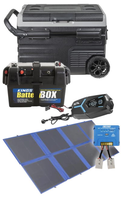 Fridge, battery box and solar