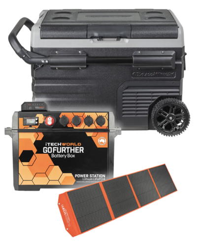 Fridge with premium battery box and solar blanket