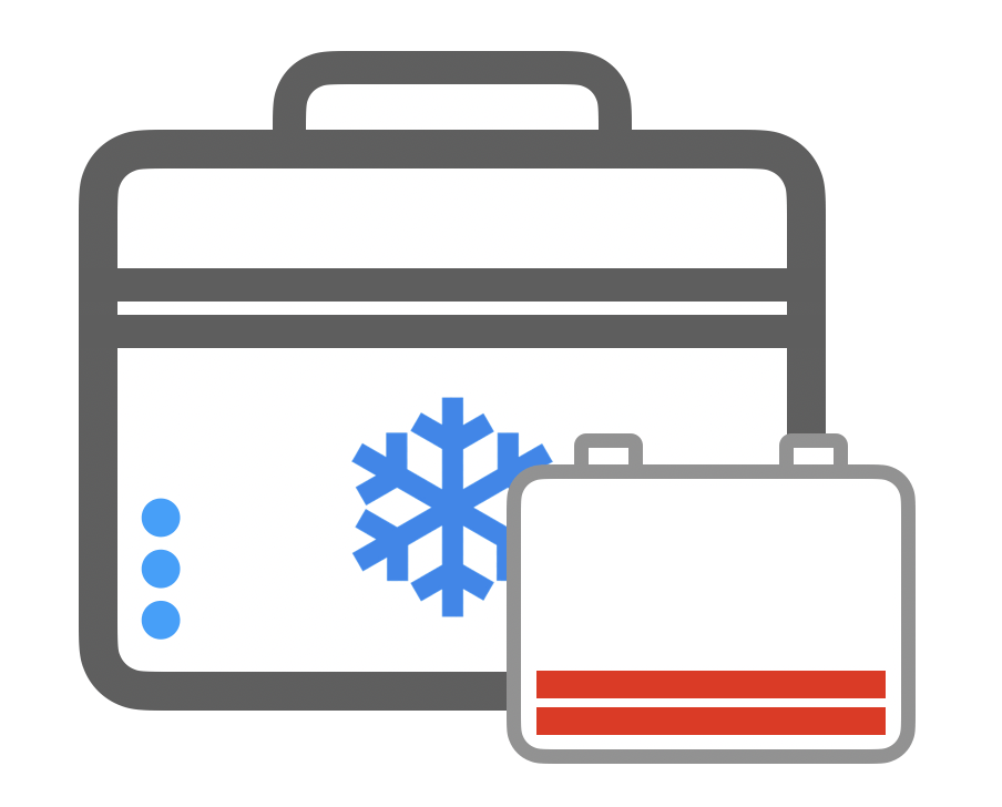 Fridge with animated battery charging 