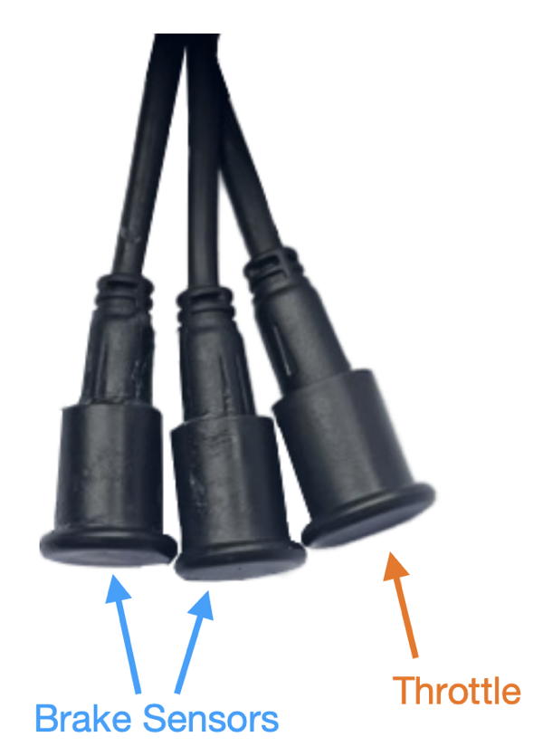 Plug caps fitted on spare cables