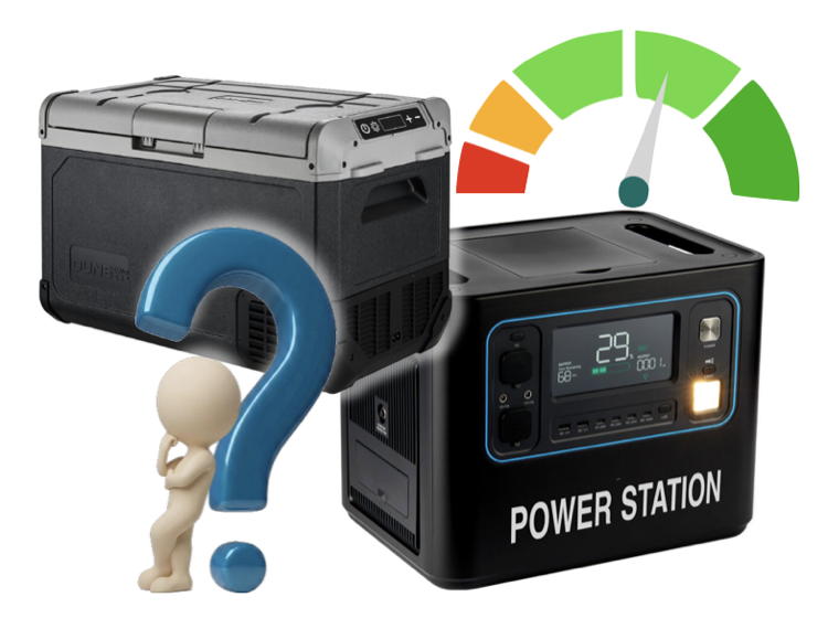 Power station with fridge and time gauge