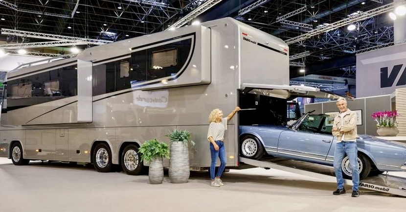 Fancy rv with Porsche