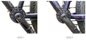 Photos of pedal sensors on bikes