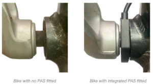 Integrated PAS fitted to crankshaft