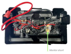 Monitor fitted in battery box lid