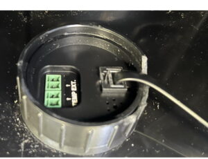 Cables fitted in collar opening