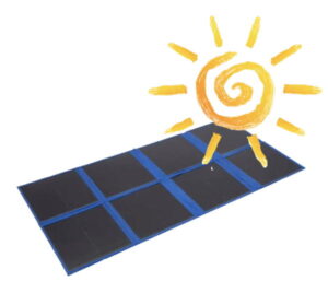 Sun shining on solar blanket