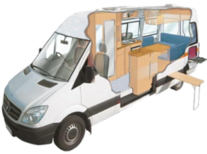 Sprinter fitout cutaway view