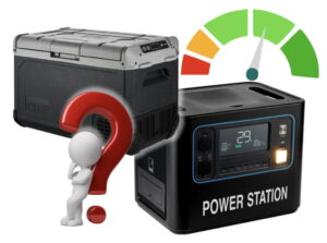 Power station and fridge with gauge