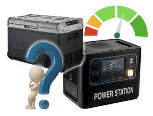 Power station with fridge and time gauge